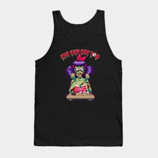 Zombie pin up girl halloween Tank Top